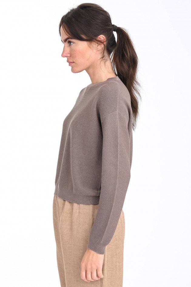 Fabiana Filippi Schimmernder Strickpullover in Braun