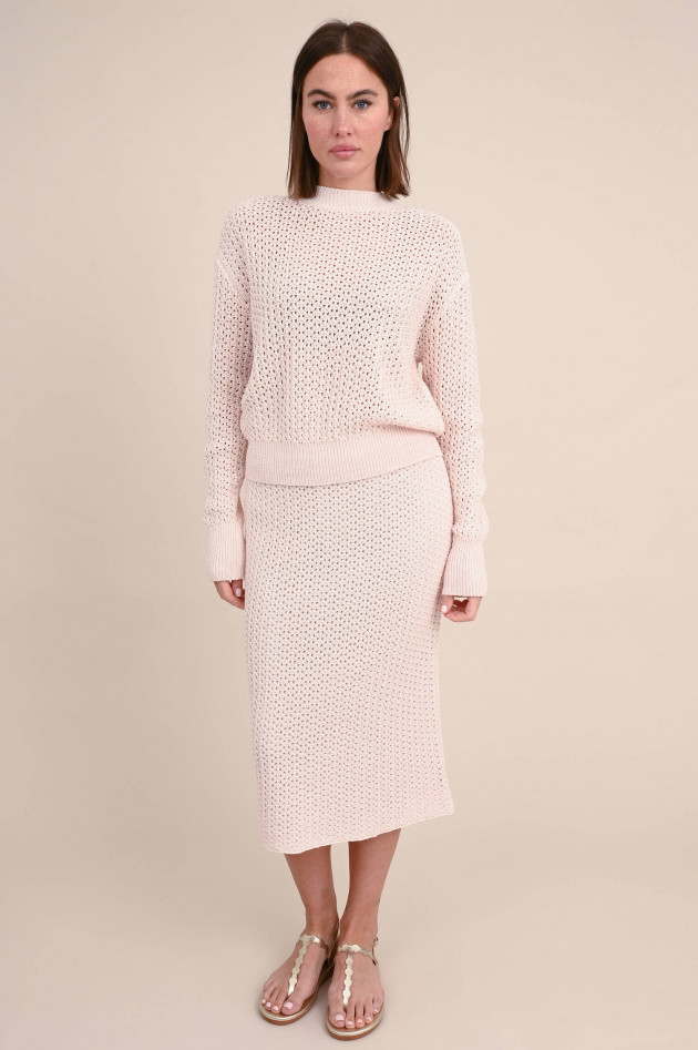 Fabiana Filippi Grobstrick Pullover mit Pailletten in Rosa