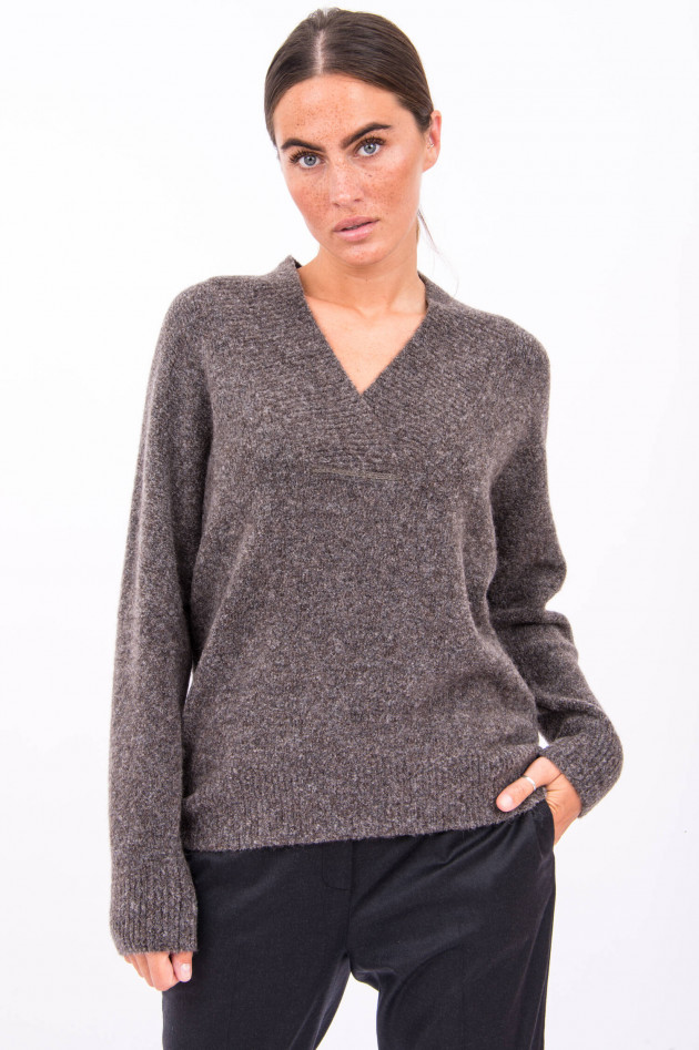 Fabiana Filippi Pullover mit feinem Schlingengarn in Maroni