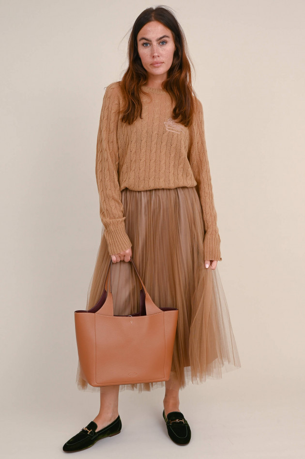 Fabiana Filippi Midi Tüllrock in Camel
