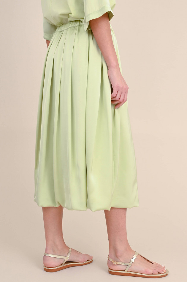 Fabiana Filippi Rock mit Ballonsaum in Pastell-Lime