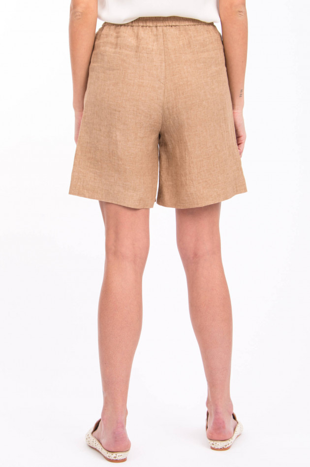 Fabiana Filippi Kurze Leinenshorts in Goldbraun