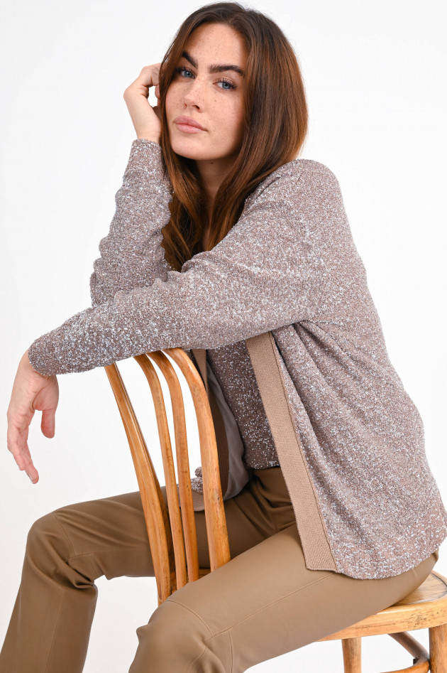 Fabiana Filippi Kurzer Cardigan aus Pailletten in Rose