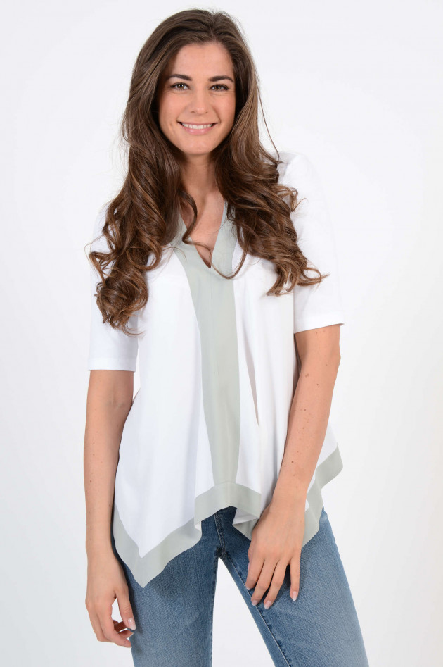 Fabiana Filippi Shirt in Weiß/Salbei