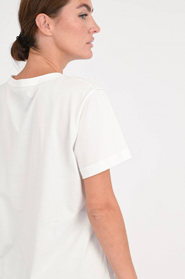 Fabiana Filippi T-Shirt mit Perlendetails in Weiß