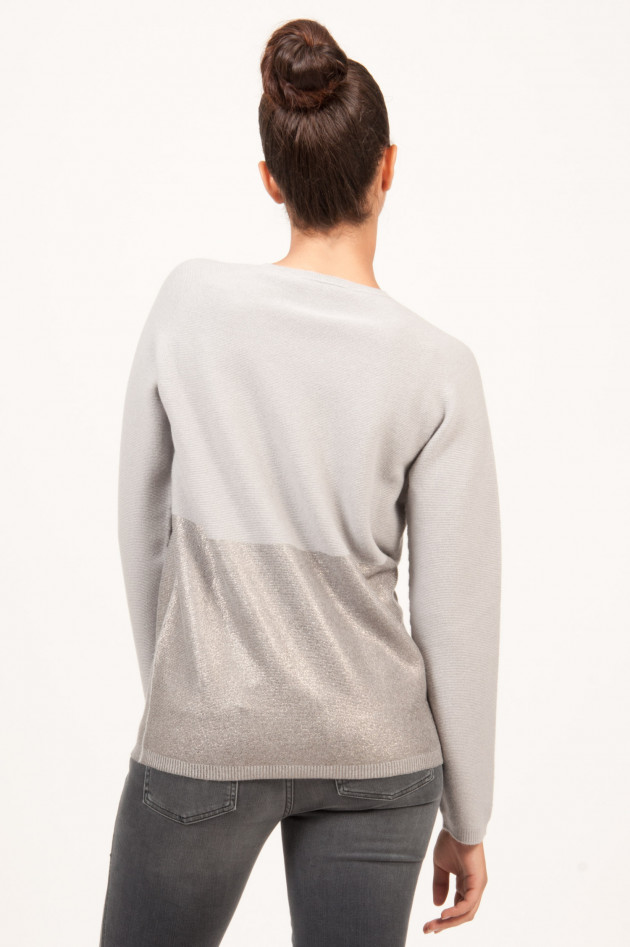 Fabiana Filippi white Pullover in Grau/Braun Metallic