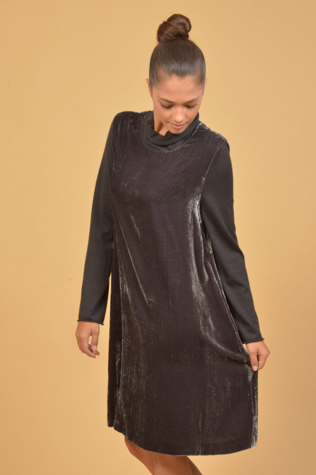 Fabiana Filippi black Samtkleid in Antra