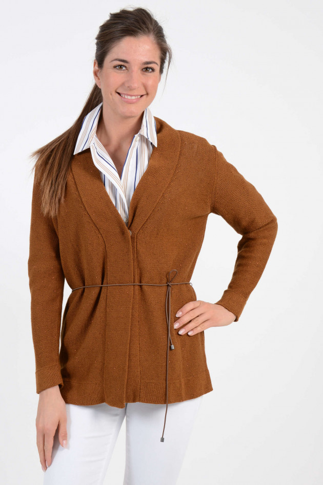 Fabiana Filippi Strickjacke in Cognac