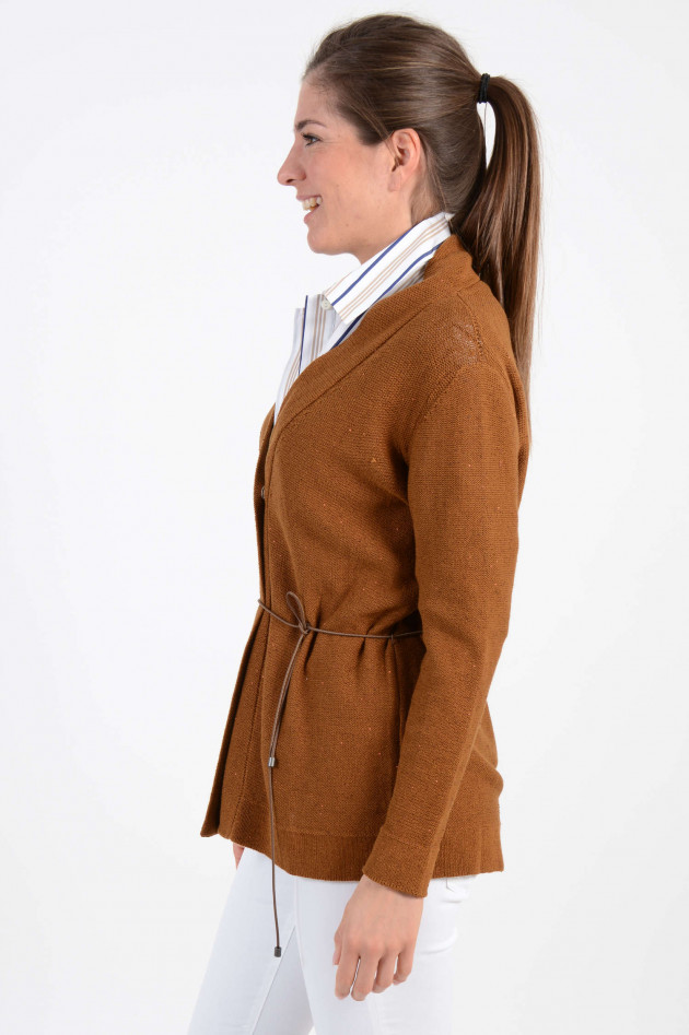 Fabiana Filippi Strickjacke in Cognac