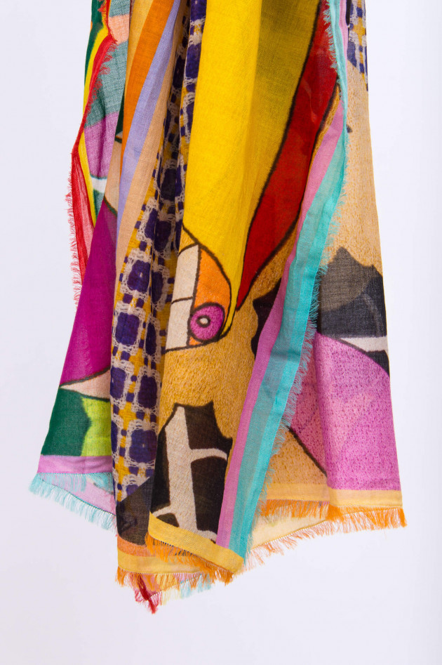 Faliero Sarti Baumwolltuch MAELA in Multicolor gemustert