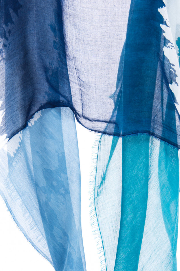 Faliero Sarti Tuch GIONNY mit Batik-Design in Blautönen