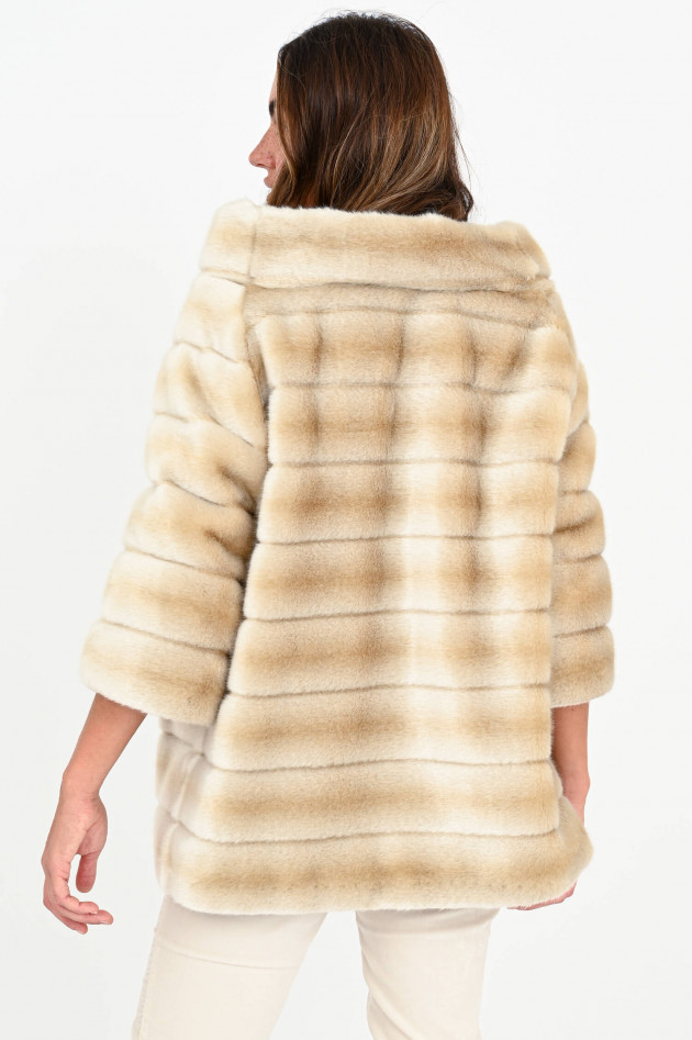 /FAZ/ Not Fur Faux Fur Jacke LONG SWINGER in Champagner
