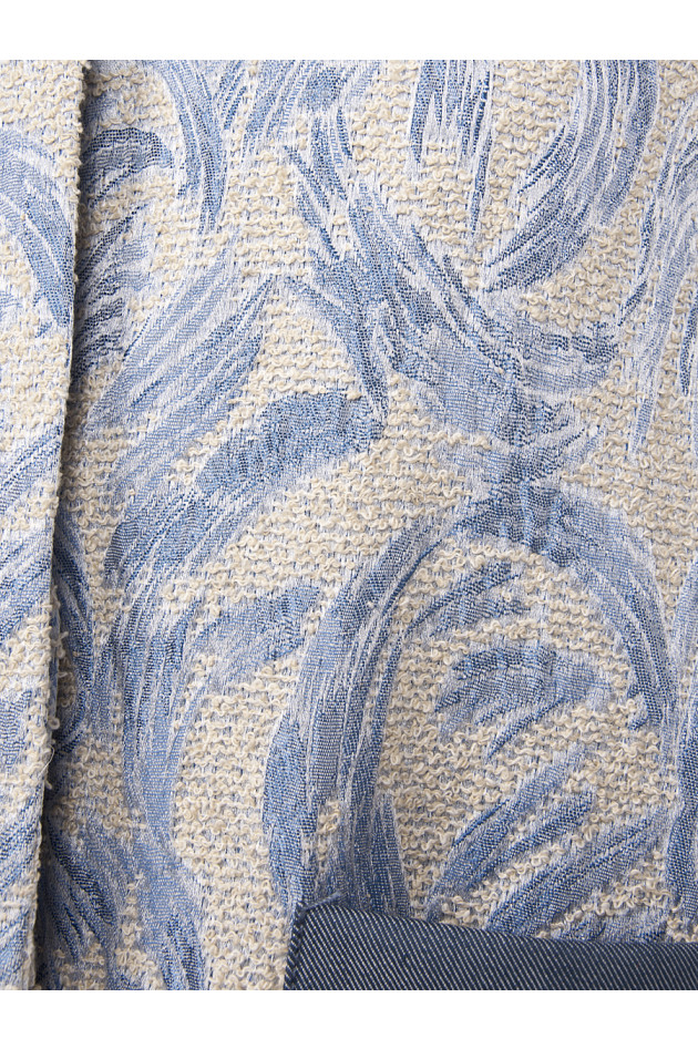 Femme by Michele Rossi Baumwollmantel gemustert in Blau/Natur