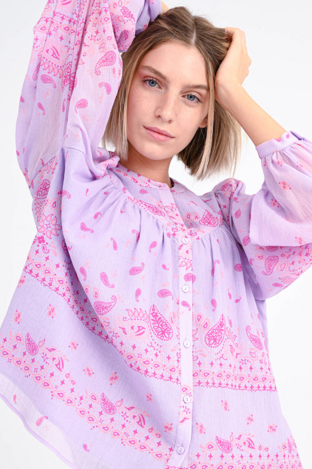 Flowers for Friends Bluse mit Paisleymuster in Flieder/Pink