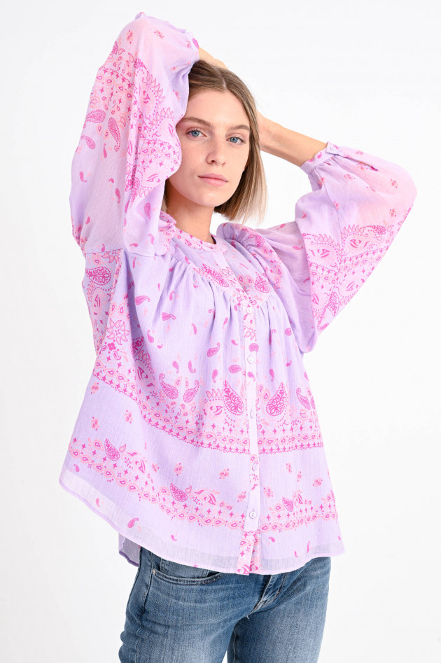 Flowers for Friends Bluse mit Paisleymuster in Flieder/Pink