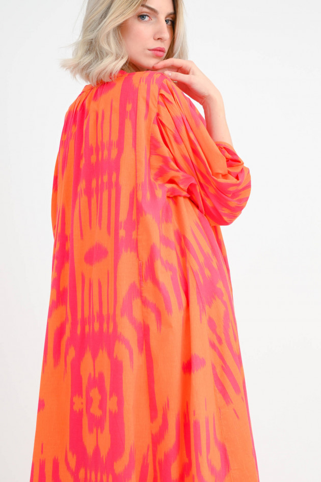 Flowers for Friends Oversize Midi-Kleid in Orange/Pink