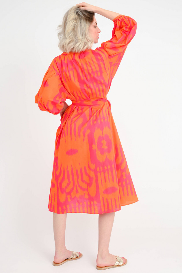 Flowers for Friends Oversize Midi-Kleid in Orange/Pink