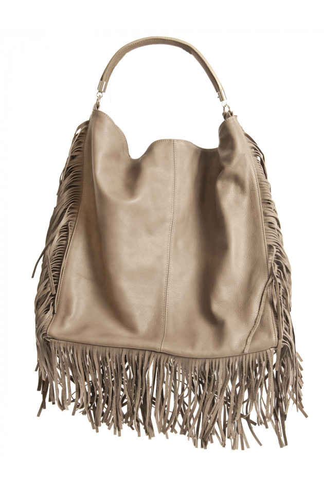 Kodym Fransenhandtasche in Taupe