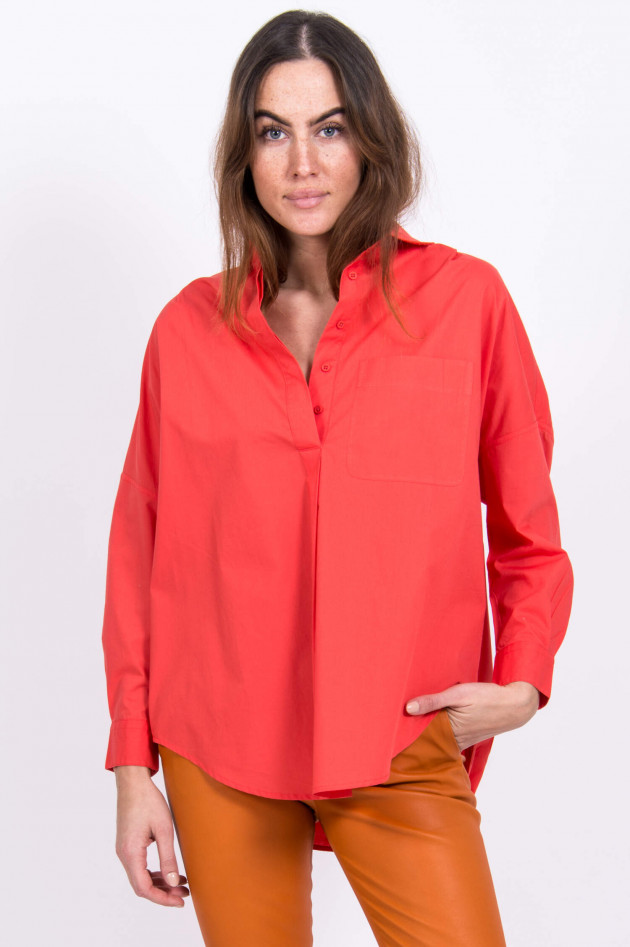 French Connection Oversize Baumwollbluse in Koralle