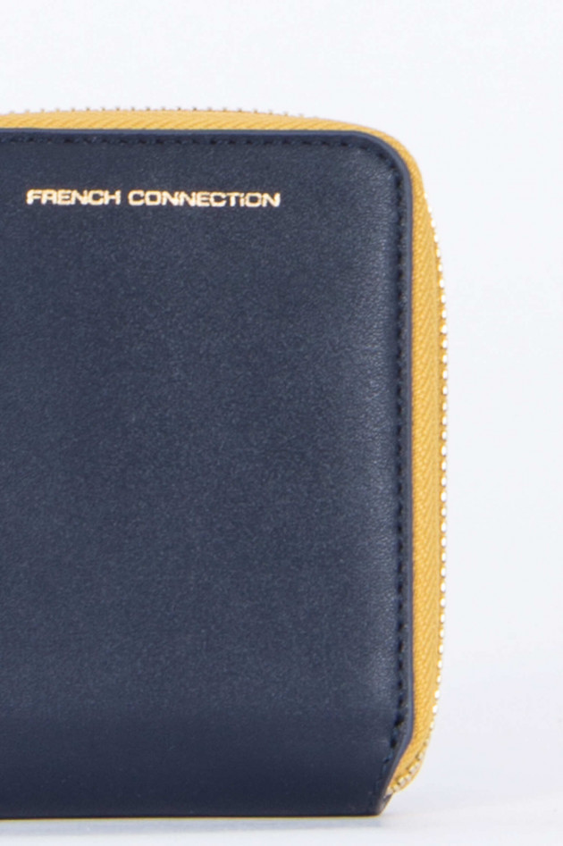 French Connection Brieftasche in Navy/Senfgelb