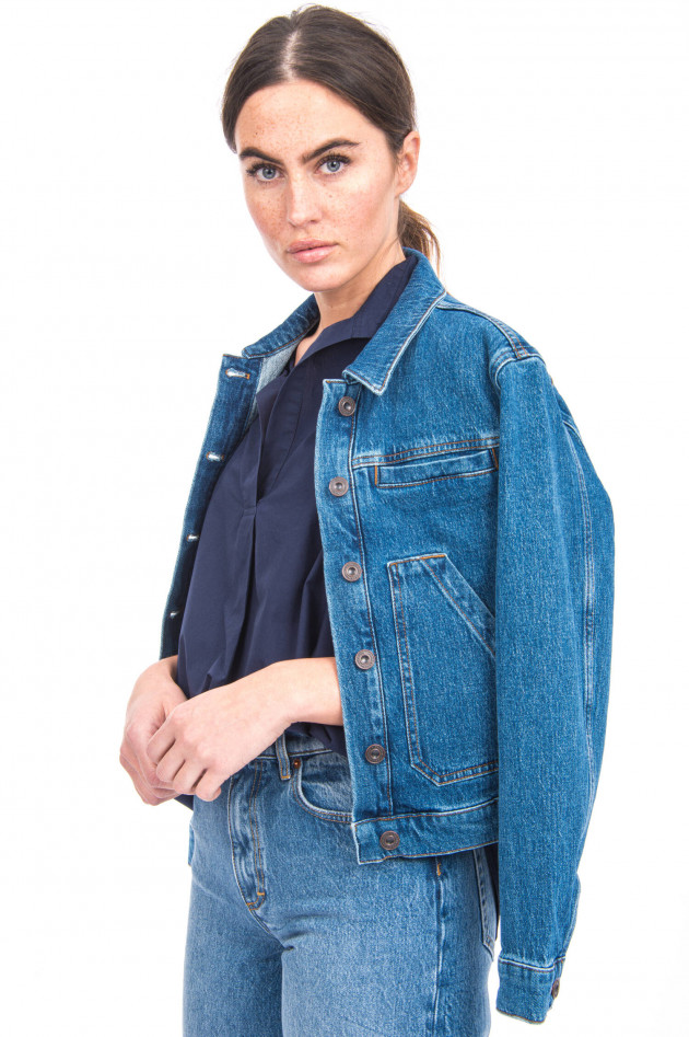 French Connection Jeansjacke mit aufgesetzten Taschen in Blau