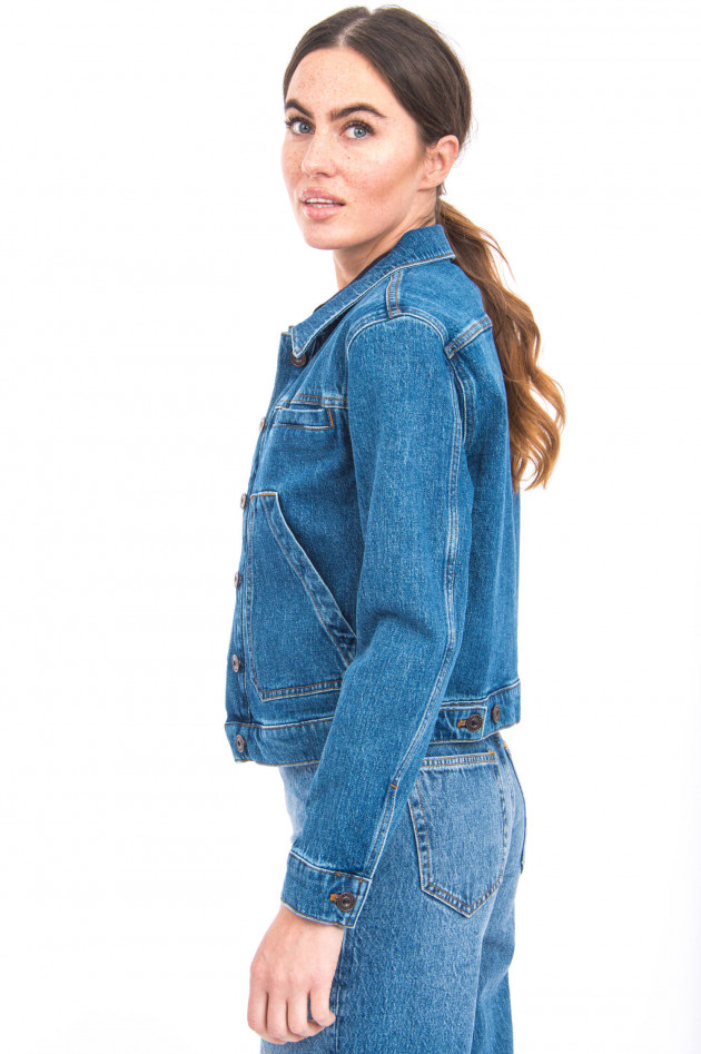 French Connection Jeansjacke mit aufgesetzten Taschen in Blau