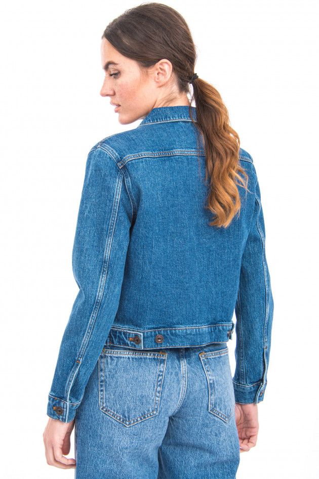 French Connection Jeansjacke mit aufgesetzten Taschen in Blau