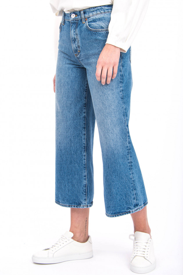 French Connection Jeans-Culotte mit Vintage-Design in Mittelblau