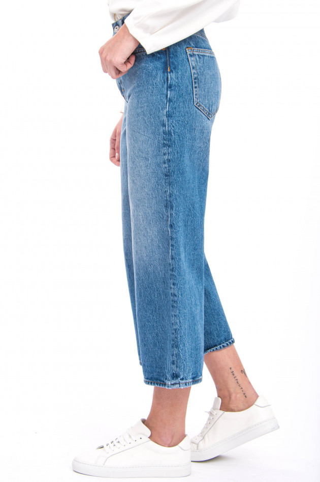 French Connection Jeans-Culotte mit Vintage-Design in Mittelblau