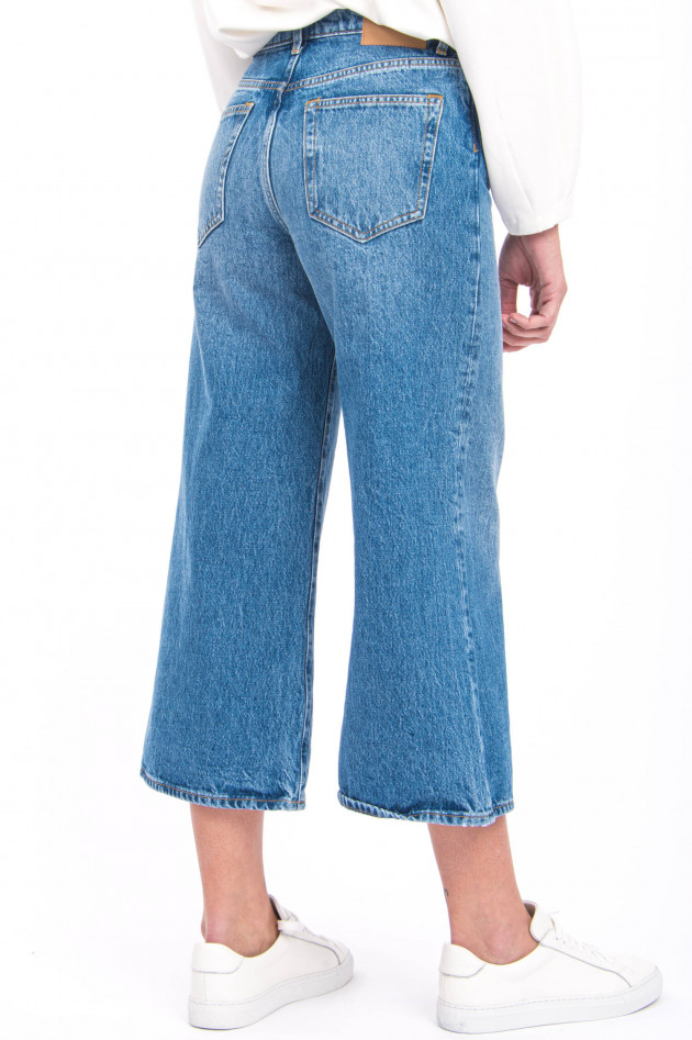 French Connection Jeans-Culotte mit Vintage-Design in Mittelblau