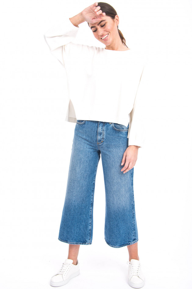 French Connection Jeans-Culotte mit Vintage-Design in Mittelblau
