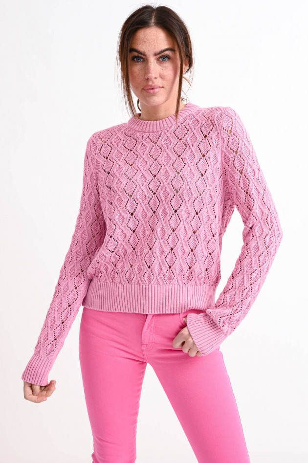 French Connection Pullover aus Lochstrick in Pink
