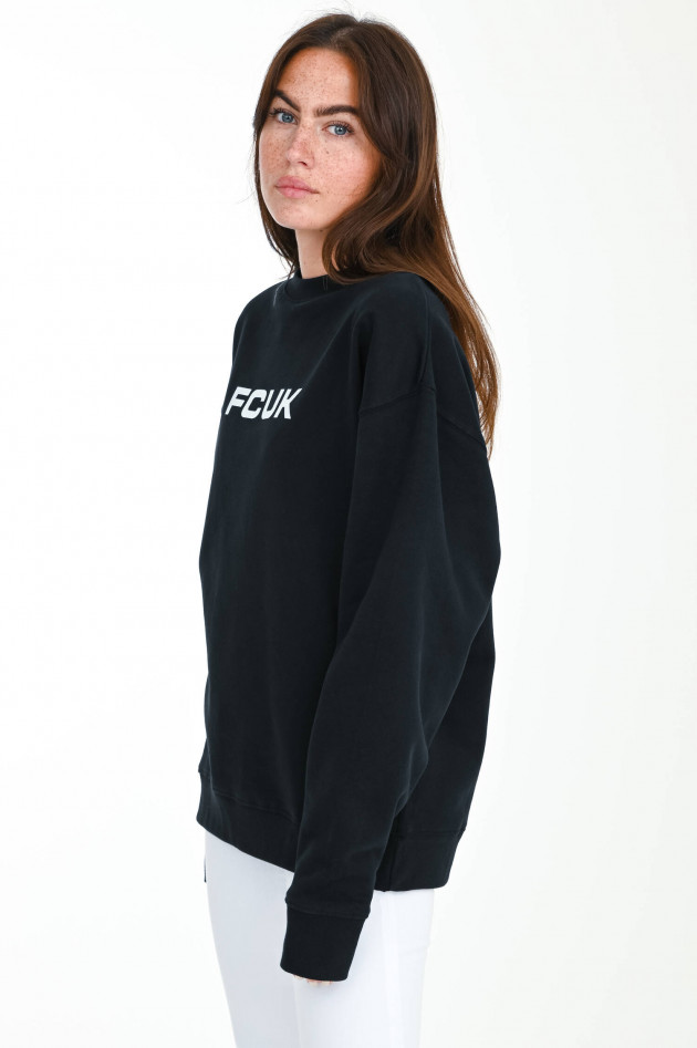 French Connection Sweater mit Frontprint in Schwarz