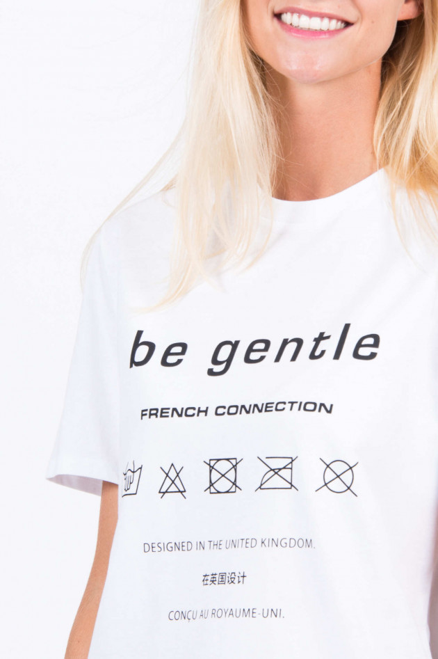 French Connection T-Shirt BE GENTLE in Weiß