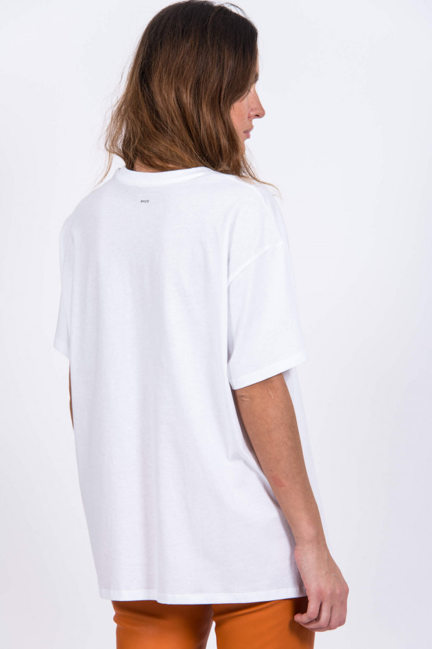 French Connection Baumwollshirt mit Print in Weiß