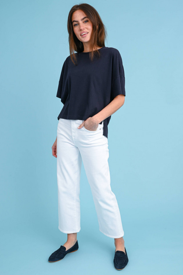 French Connection Boxy Fit Shirt in Navy