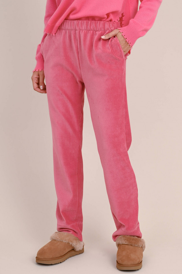 Frogbox Lockere Cordhose in Pink