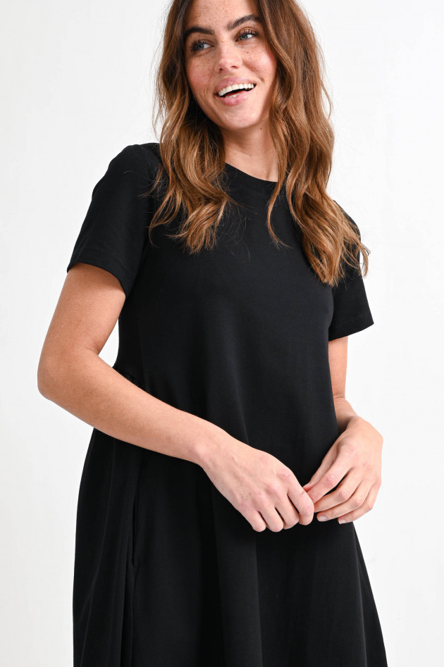 Frogbox Jersey Kleid mit Raffung in Schwarz