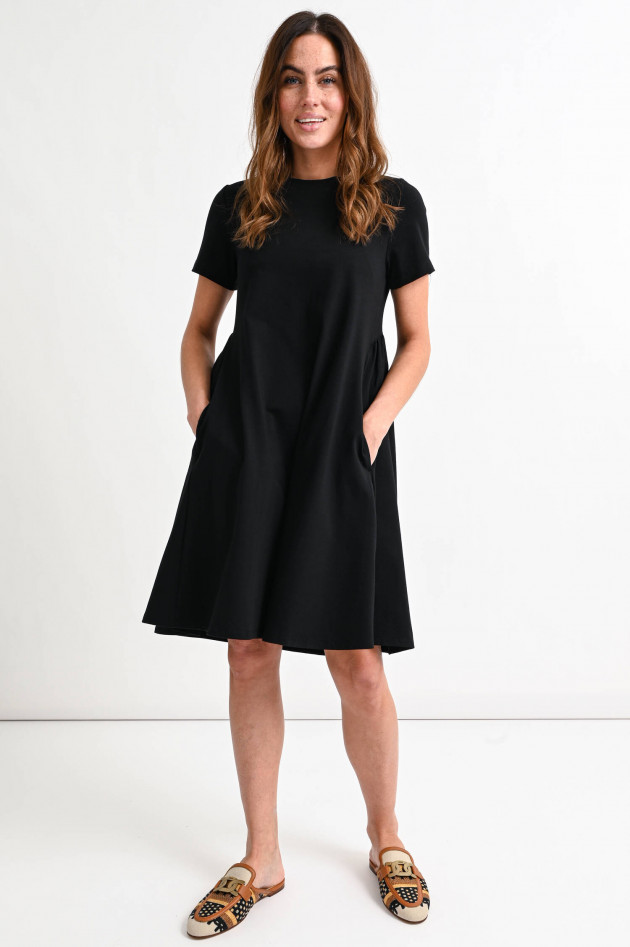 Frogbox Jersey Kleid mit Raffung in Schwarz
