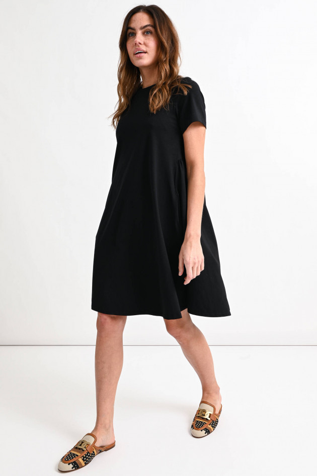 Frogbox Jersey Kleid mit Raffung in Schwarz