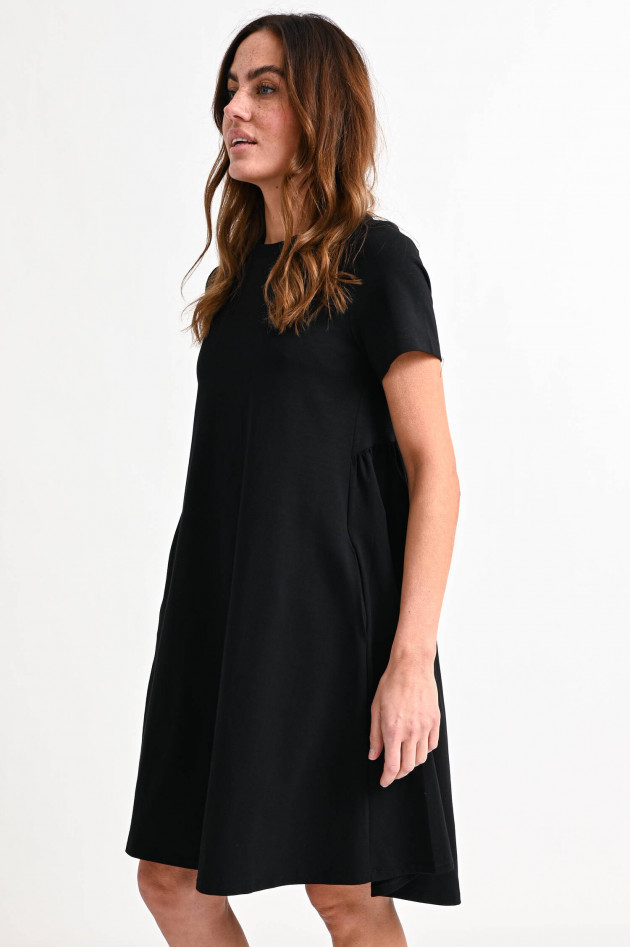Frogbox Jersey Kleid mit Raffung in Schwarz