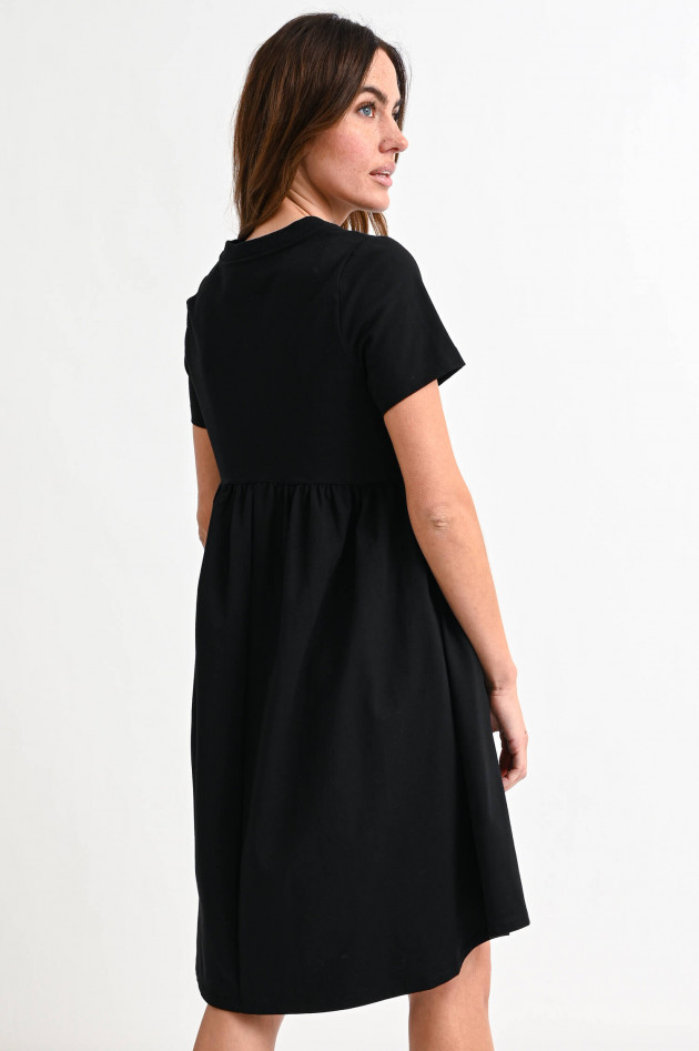 Frogbox Jersey Kleid mit Raffung in Schwarz