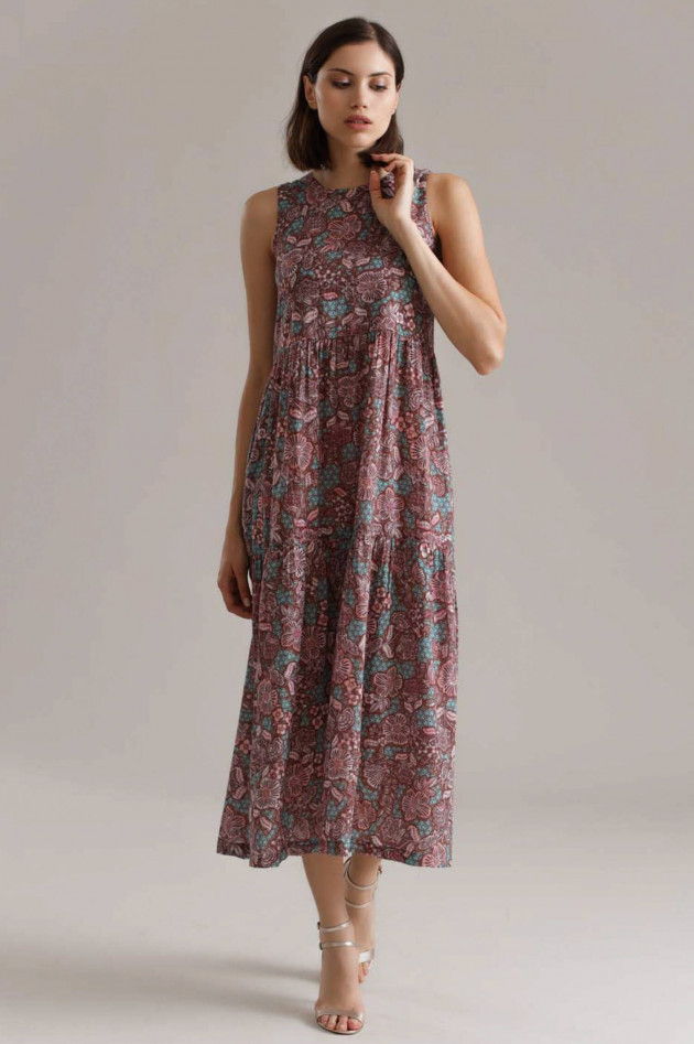Frogbox Ärmelloses Midi-Kleid mit floralem Print