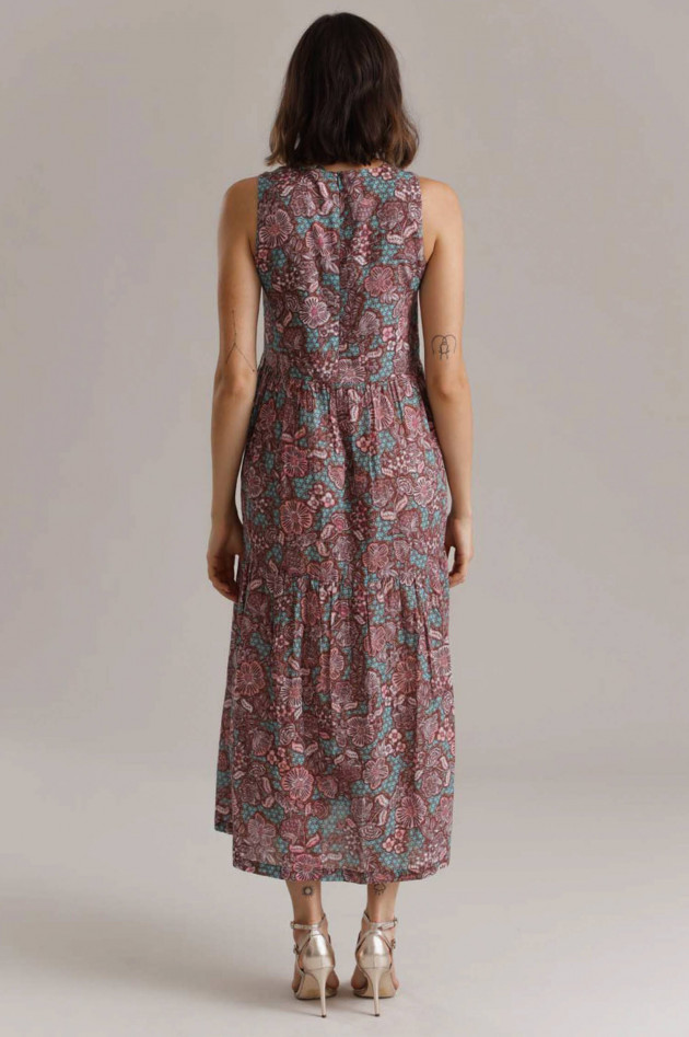 Frogbox Ärmelloses Midi-Kleid mit floralem Print