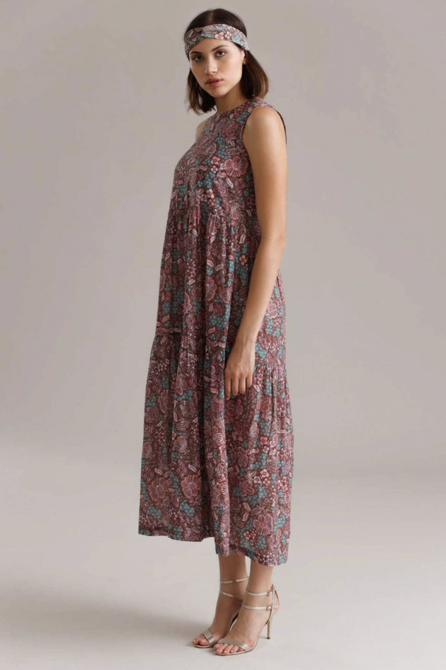 Frogbox Ärmelloses Midi-Kleid mit floralem Print