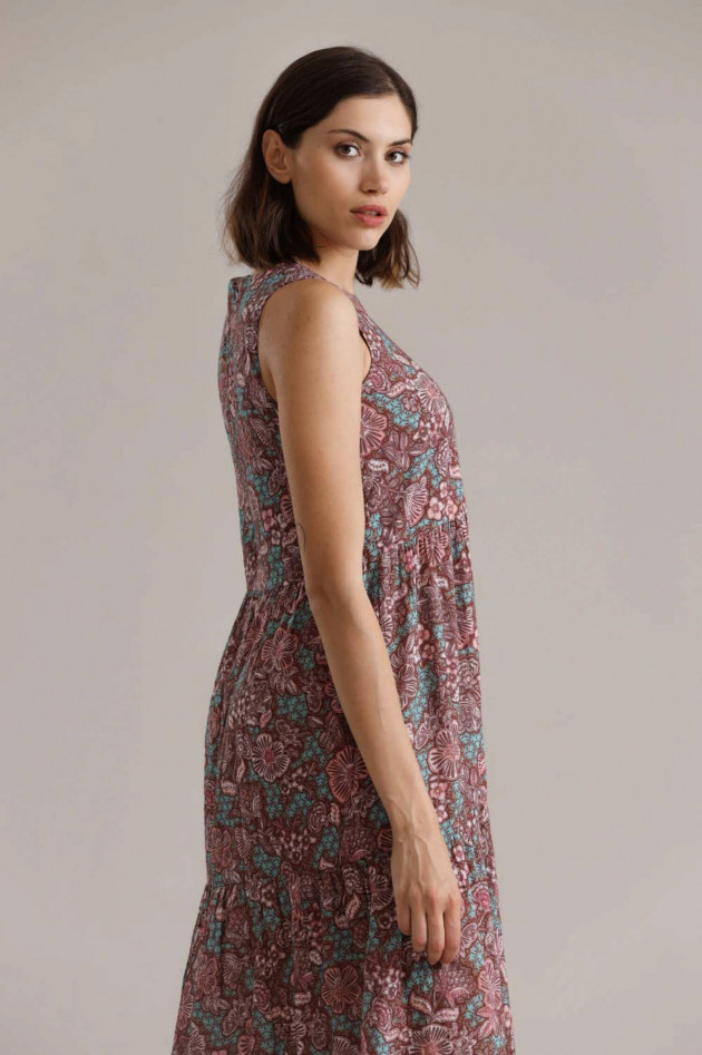 Frogbox Ärmelloses Midi-Kleid mit floralem Print