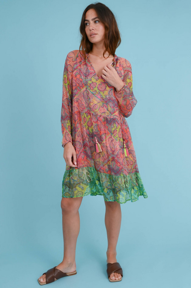 Frogbox Kleid mit Paisley Muster in Multicolor