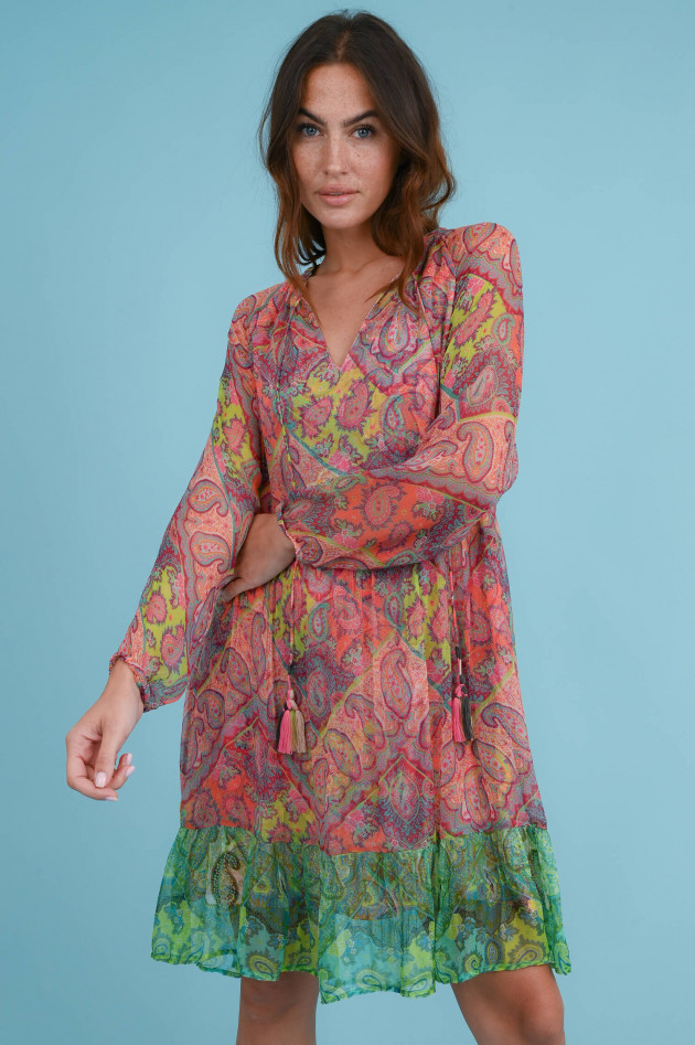 Frogbox Kleid mit Paisley Muster in Multicolor