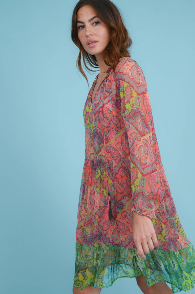 Frogbox Kleid mit Paisley Muster in Multicolor