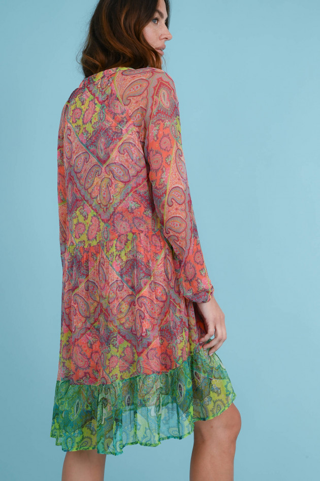 Frogbox Kleid mit Paisley Muster in Multicolor